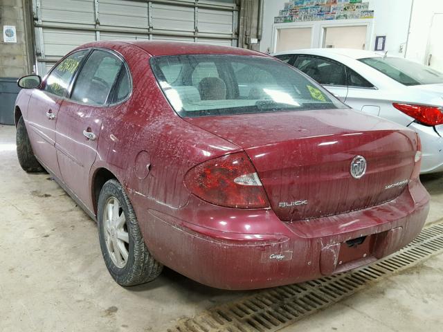 2G4WC532X51198119 - 2005 BUICK LACROSSE C RED photo 3