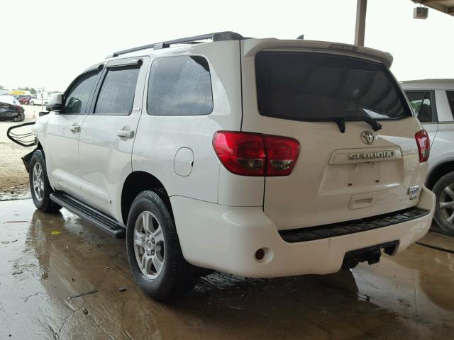 5TDBW5G14ES107544 - 2014 TOYOTA SEQUOIA SR WHITE photo 3