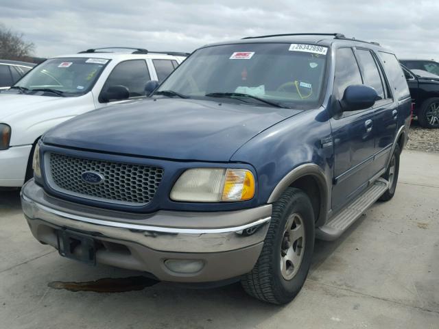 1FMRU17W71LB38934 - 2001 FORD EXPEDITION BLUE photo 2