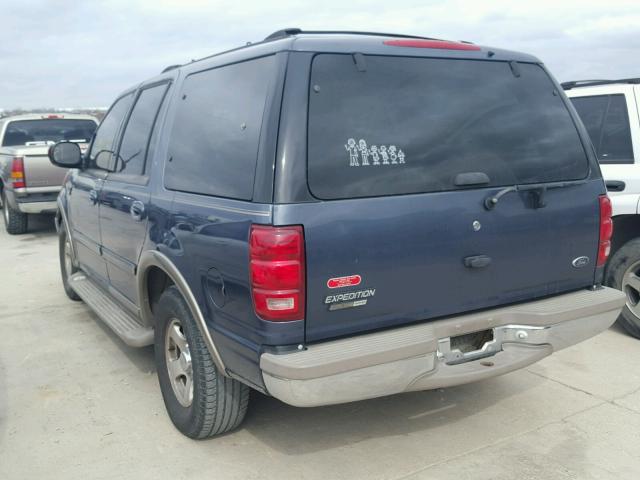 1FMRU17W71LB38934 - 2001 FORD EXPEDITION BLUE photo 3