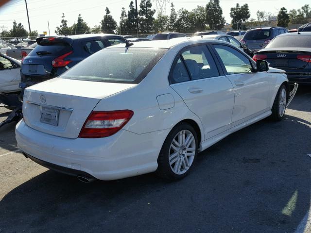 WDDGF54X49F226608 - 2009 MERCEDES-BENZ C 300 WHITE photo 4