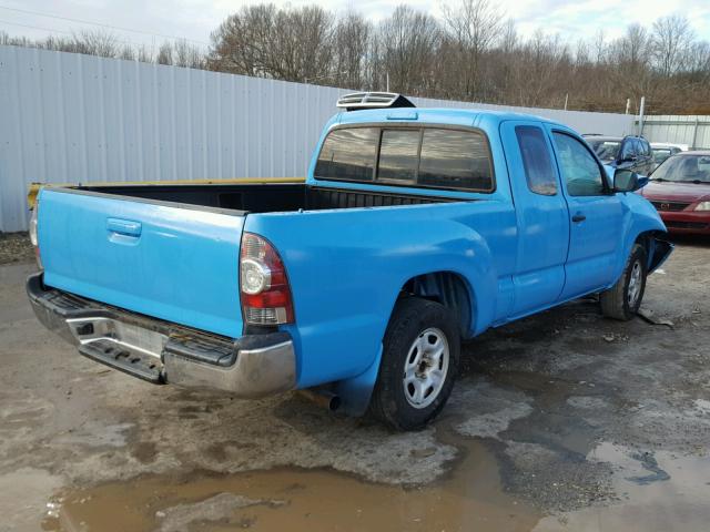 5TFTX4CN6BX002255 - 2011 TOYOTA TACOMA ACC BLUE photo 4