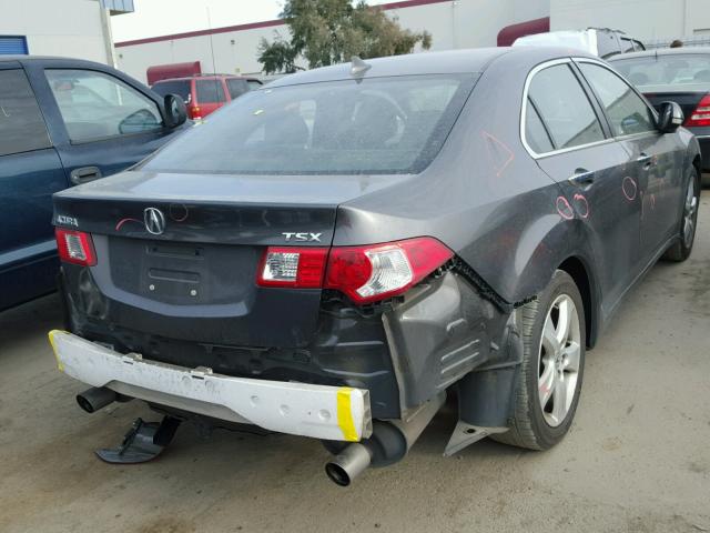 JH4CU2F64AC004480 - 2010 ACURA TSX CHARCOAL photo 4