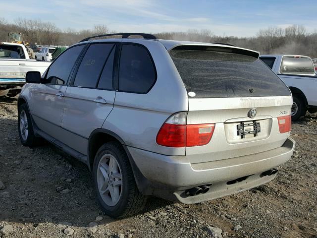 5UXFB53584LV03772 - 2004 BMW X5 4.4I SILVER photo 3