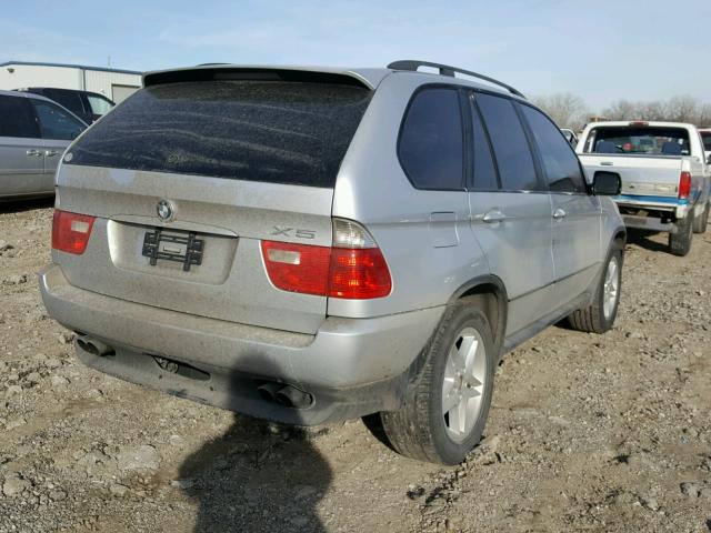 5UXFB53584LV03772 - 2004 BMW X5 4.4I SILVER photo 4