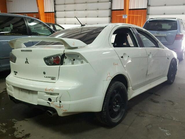 JA32V6FV7CU601210 - 2012 MITSUBISHI LANCER RAL WHITE photo 4