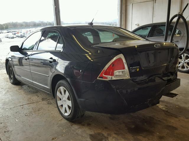 3FAHP06Z28R128925 - 2008 FORD FUSION S BLACK photo 3