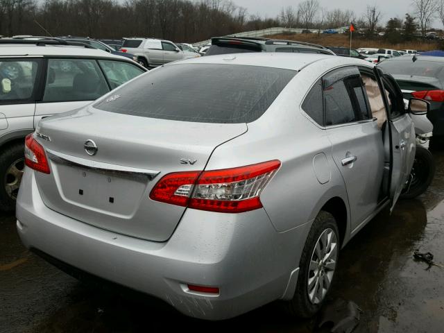 3N1AB7AP6FY314417 - 2015 NISSAN SENTRA S SILVER photo 4