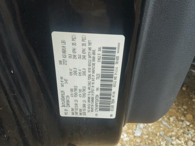 1D7HE48P07S207294 - 2007 DODGE DAKOTA QUA BLACK photo 10