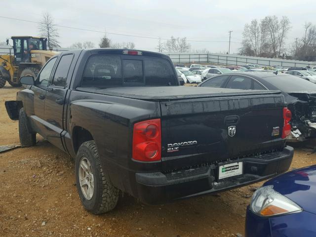 1D7HE48P07S207294 - 2007 DODGE DAKOTA QUA BLACK photo 3