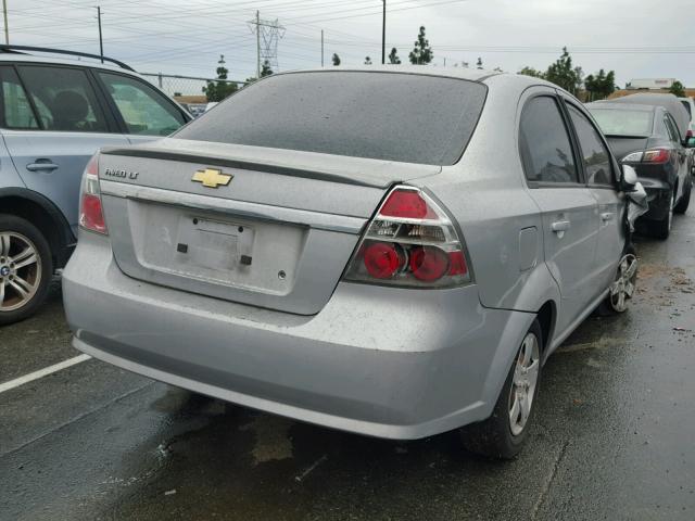 KL1TD5DE3AB045225 - 2010 CHEVROLET AVEO LS SILVER photo 4