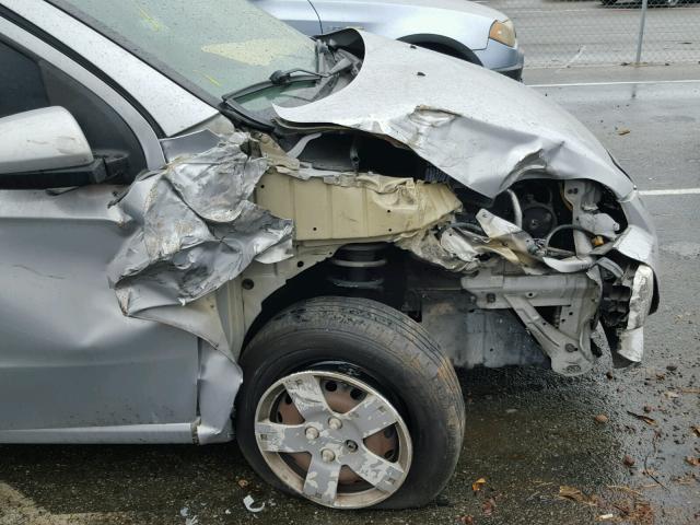 KL1TD5DE3AB045225 - 2010 CHEVROLET AVEO LS 银色 照片 9