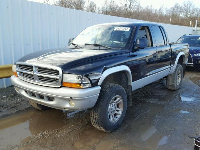 1D7HG48N24S641043 - 2004 DODGE DAKOTA QUA BLACK photo 2