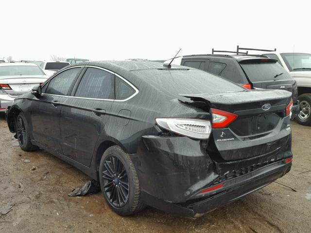 3FA6P0HD3ER225653 - 2014 FORD FUSION SE BLACK photo 3