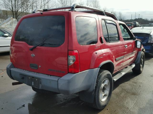 5N1ED28Y11C512703 - 2001 NISSAN XTERRA XE RED photo 4