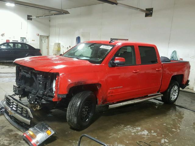 3GCUKREC7GG142712 - 2016 CHEVROLET SILVERADO RED photo 2