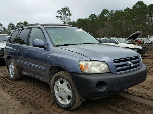 JTEDP21AX40024288 - 2004 TOYOTA HIGHLANDER BLUE photo 1