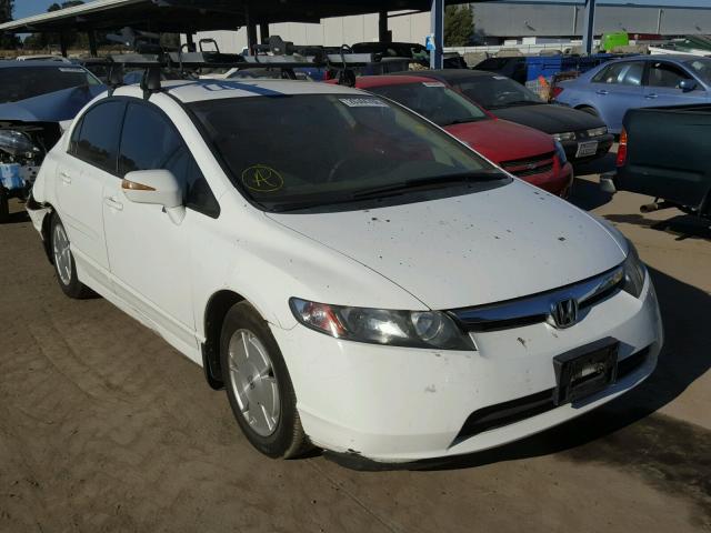 JHMFA36237S000184 - 2007 HONDA CIVIC HYBR WHITE photo 1