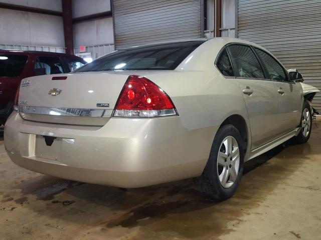 2G1WA5EK3A1107539 - 2010 CHEVROLET IMPALA LS GOLD photo 4