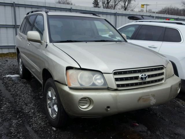 JTEHF21A930100277 - 2003 TOYOTA HIGHLANDER GOLD photo 1