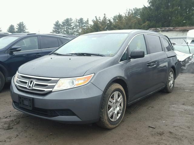 5FNRL5H27CB079447 - 2012 HONDA ODYSSEY LX GRAY photo 2