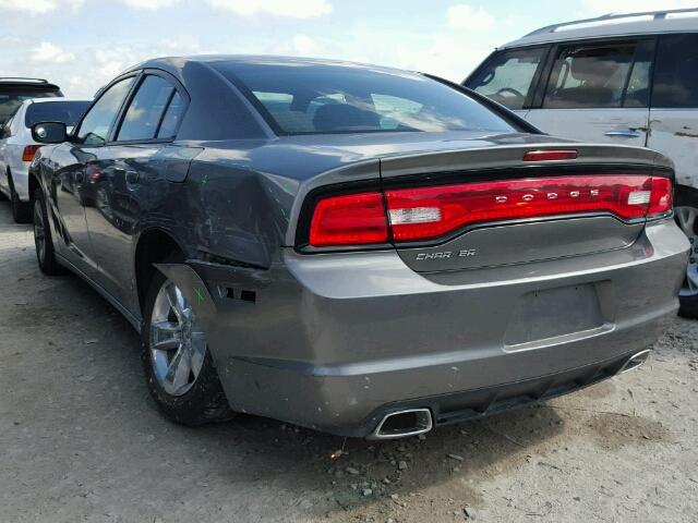 2B3CL3CG1BH553951 - 2011 DODGE CHARGER GRAY photo 3