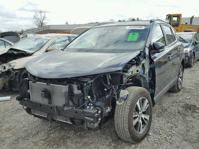 JTMWFREV9HD099570 - 2017 TOYOTA RAV4 XLE BLUE photo 2