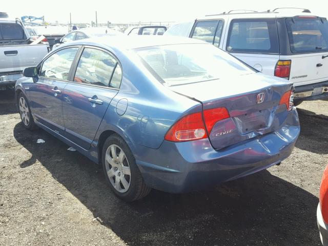 JHMFA16577S000333 - 2007 HONDA CIVIC LX BLUE photo 3