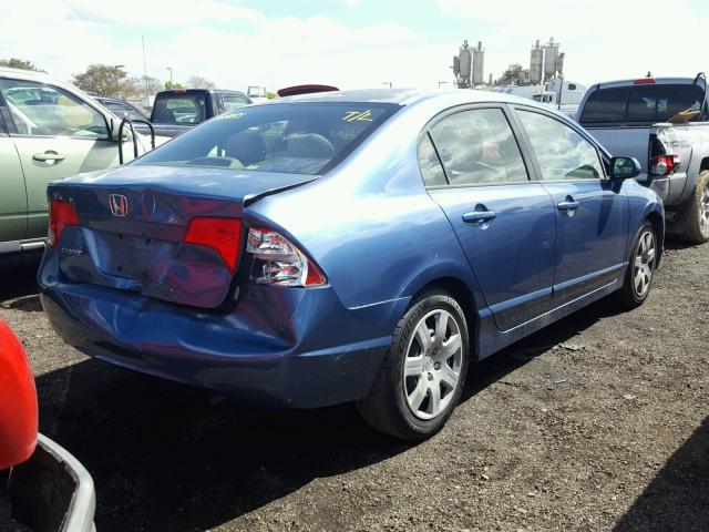 JHMFA16577S000333 - 2007 HONDA CIVIC LX BLUE photo 4