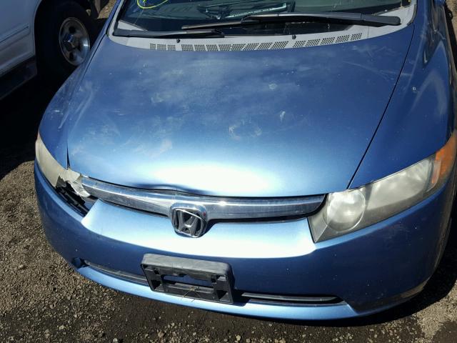 JHMFA16577S000333 - 2007 HONDA CIVIC LX BLUE photo 9