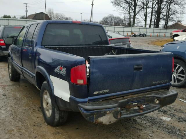 1GCDT13X13K108174 - 2003 CHEVROLET S TRUCK S1 BLUE photo 3