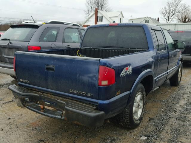 1GCDT13X13K108174 - 2003 CHEVROLET S TRUCK S1 BLUE photo 4