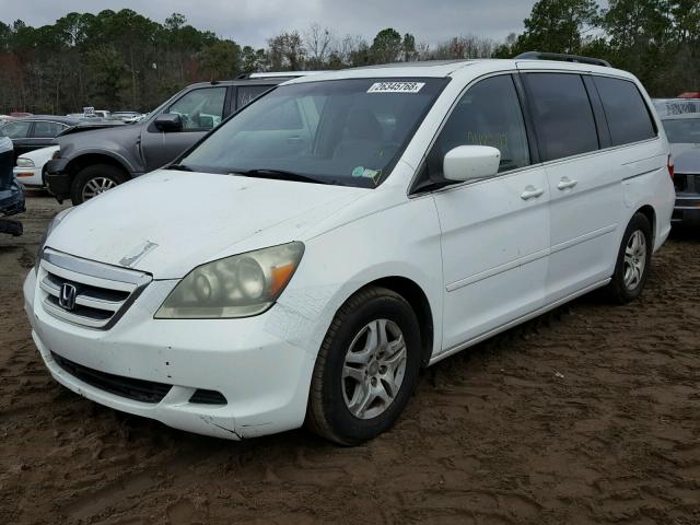 5FNRL38646B418905 - 2006 HONDA ODYSSEY EX WHITE photo 2