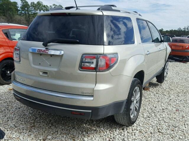 1GKKRRKD8EJ222892 - 2014 GMC ACADIA SLT BEIGE photo 4