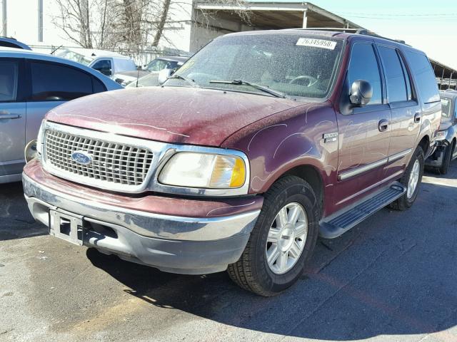 1FMRU1765XLC01683 - 1999 FORD EXPEDITION MAROON photo 2