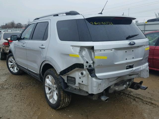 1FMHK8D85CGA83475 - 2012 FORD EXPLORER X SILVER photo 3