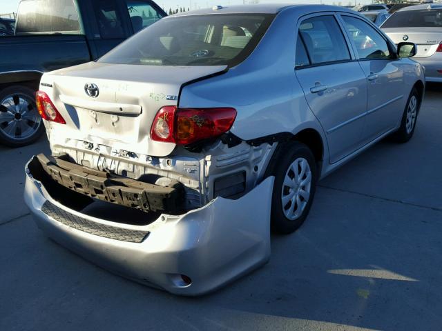 2T1BU4EE4AC399477 - 2010 TOYOTA COROLLA BA SILVER photo 4