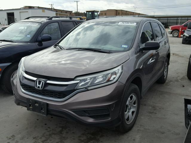 3CZRM3H33FG700850 - 2015 HONDA CR-V LX BROWN photo 2