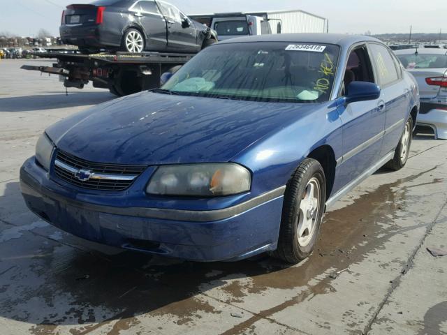 2G1WF52K939128020 - 2003 CHEVROLET IMPALA BLUE photo 2