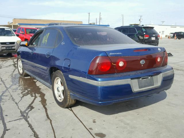 2G1WF52K939128020 - 2003 CHEVROLET IMPALA BLUE photo 3