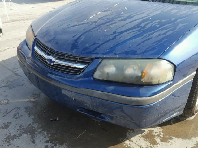 2G1WF52K939128020 - 2003 CHEVROLET IMPALA BLUE photo 9