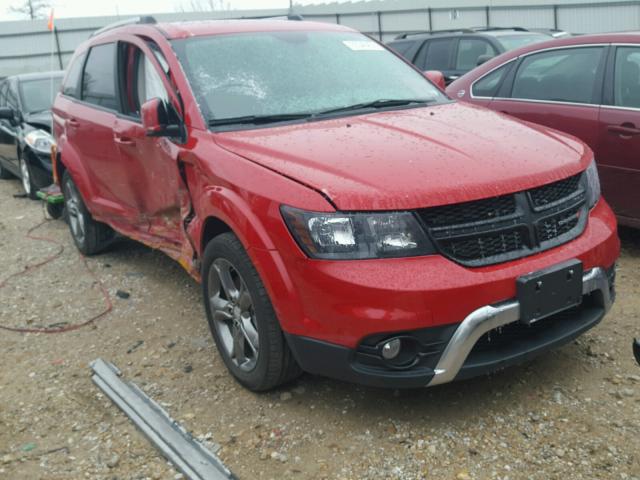 3C4PDCGG8HT517908 - 2017 DODGE JOURNEY CR RED photo 1