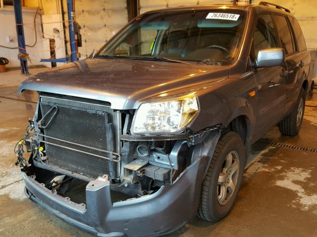 2HKYF18546H521743 - 2006 HONDA PILOT EX BLUE photo 2