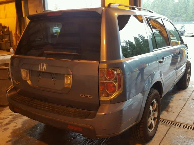 2HKYF18546H521743 - 2006 HONDA PILOT EX BLUE photo 4