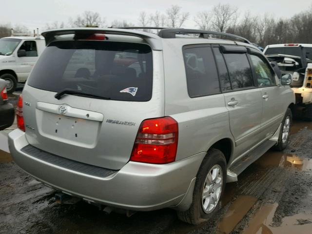 JTEHF21AX30154039 - 2003 TOYOTA HIGHLANDER SILVER photo 4