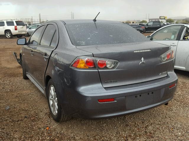 JA32U2FUXBU013562 - 2011 MITSUBISHI LANCER ES/ GRAY photo 3