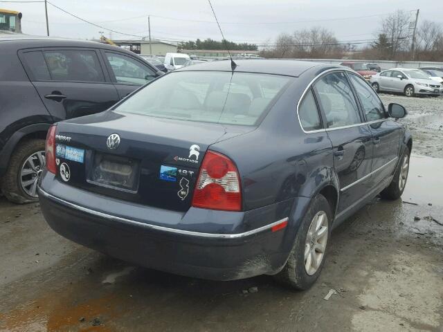 WVWPD63B84P251655 - 2004 VOLKSWAGEN PASSAT GLS BLUE photo 4