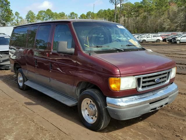 1FBNE31L17DA72902 - 2007 FORD ECONOLINE MAROON photo 1