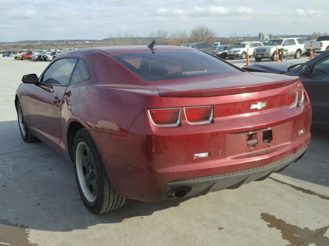 2G1FC1EV5A9197839 - 2010 CHEVROLET CAMARO LT BURGUNDY photo 3