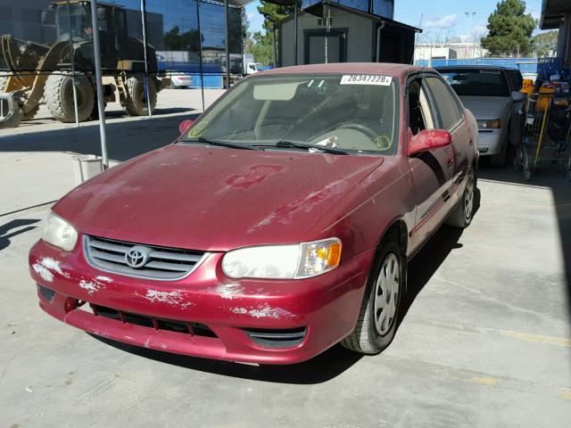 2T1BR12EX2C530451 - 2002 TOYOTA COROLLA CE MAROON photo 2